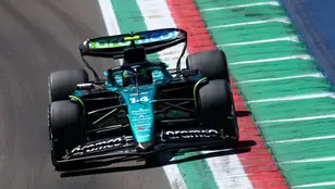Fernando Alonso durante el GP de Emilia Romaña 2024