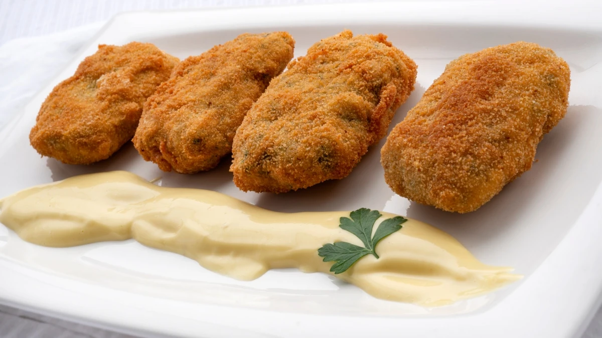 Nuggets de garbanzos con mahonesa de mostaza, de Joseba Argui&ntilde;ano