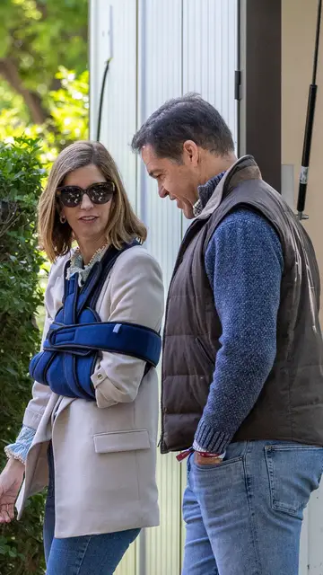 Margarita Vargas, con el brazo en cabestrillo Margarita Vargas, con el brazo en cabestrillo