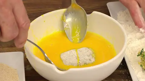 Pásalos por harina, huevo y pan rallado Pásalos por harina, huevo y pan rallado