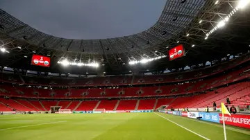 Panorámica del Puskás Aréna de Budapest, sede de la final de la UEFA Champions League en 2026