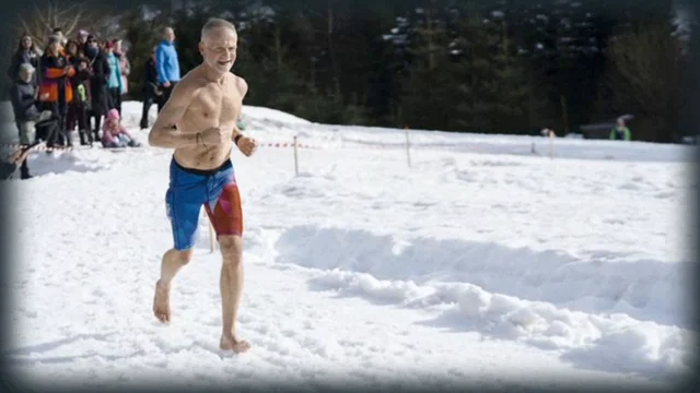 Josef Salek, r&eacute;cord de la media marat&oacute;n corriendo descalzo sobre hielo y nieve