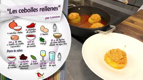 Ingredientes "Les cebolles rellenes" Ingredientes "Les cebolles rellenes"