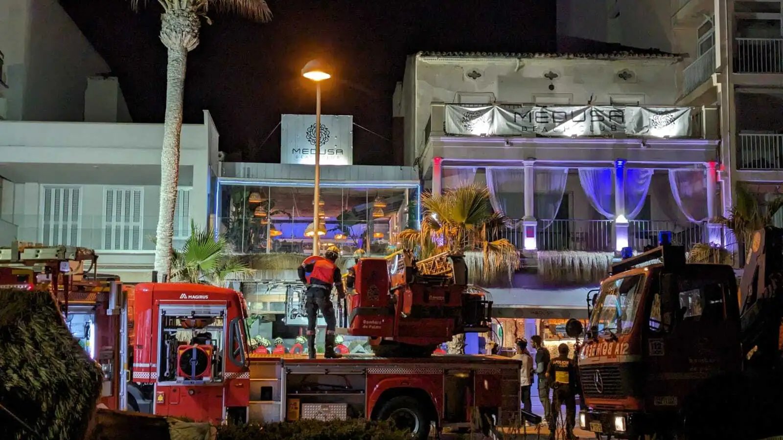 La zona del derrumbe del restaurante La zona del derrumbe del restaurante