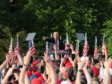 Trump durante un mitin en el Bronx. Trump durante un mitin en el Bronx.