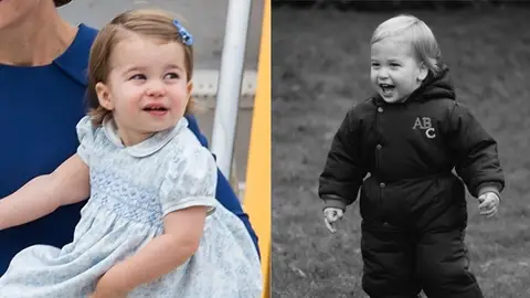 Princesa Charlotte de pequeña y príncipe Guillermo de pequeño Princesa Charlotte de pequeña y príncipe Guillermo de pequeño