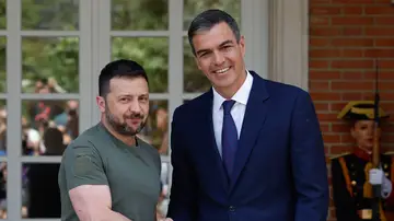Zelenski y Sánchez en el palacio de La Moncloa Zelenski y Sánchez en el palacio de La Moncloa