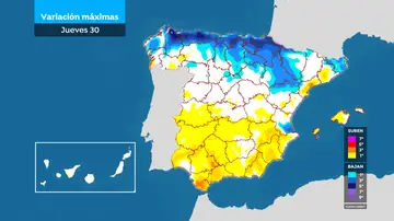 Variación máximas, jueves 30 de mayo