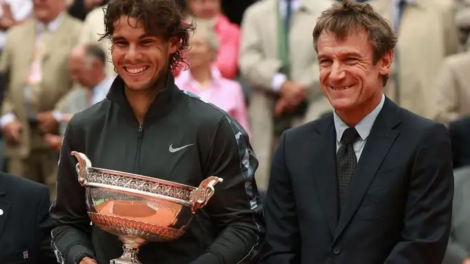 Rafa Nadal y Mats Wilander en Roland Garros 2012 Rafa Nadal y Mats Wilander en Roland Garros 2012