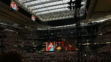 Imagen del concierto de Taylor Swift este miércoles en el Santiago Bernabéu