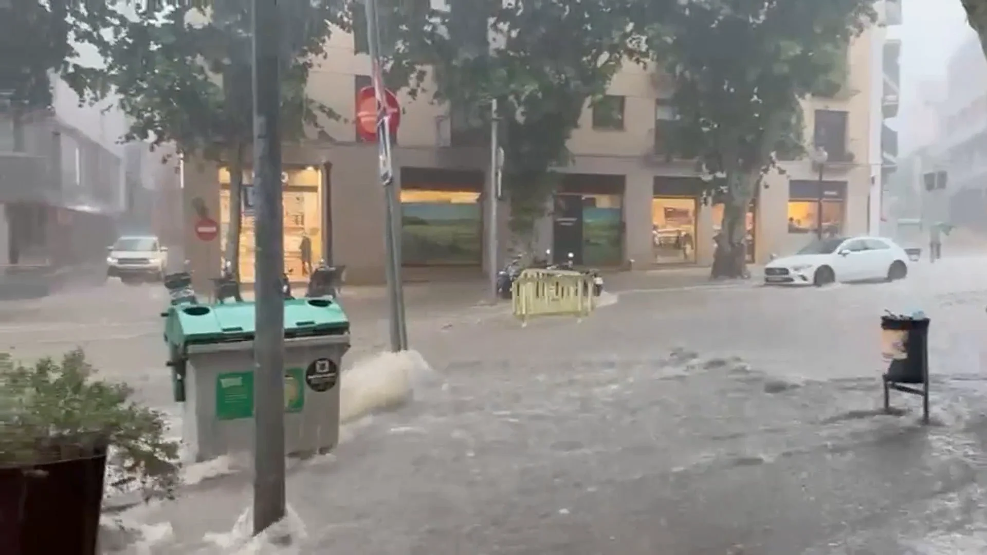 Riadas en las calles de Barcelona