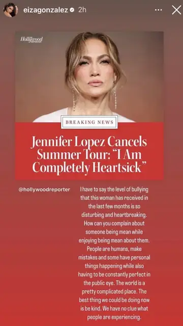 Story de Instagram de Eiza González Story de Instagram de Eiza González