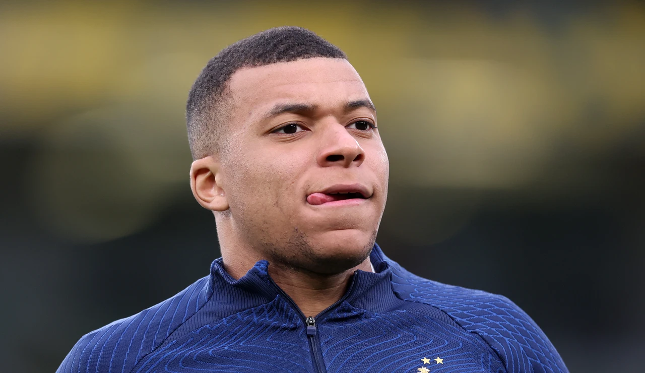 Kylian Mbappé en una concentración con la selección de Francia