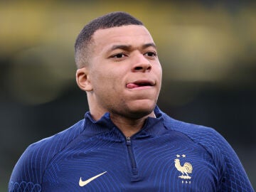 Kylian Mbappé en una concentración con la selección de Francia