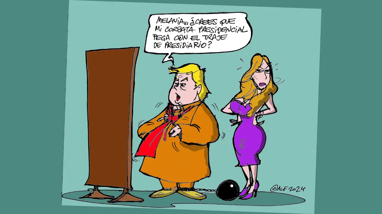 Donald Trump en la viñeta gráfica Donald Trump en la viñeta gráfica