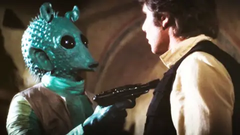 Greedo con Han Solo en Star Wars Greedo con Han Solo en Star Wars