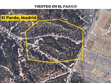 Zona del tiroteo en El Pardo