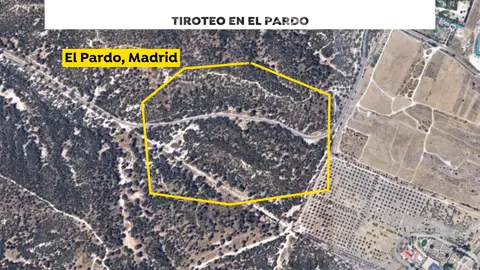 Zona del tiroteo en El Pardo Zona del tiroteo en El Pardo