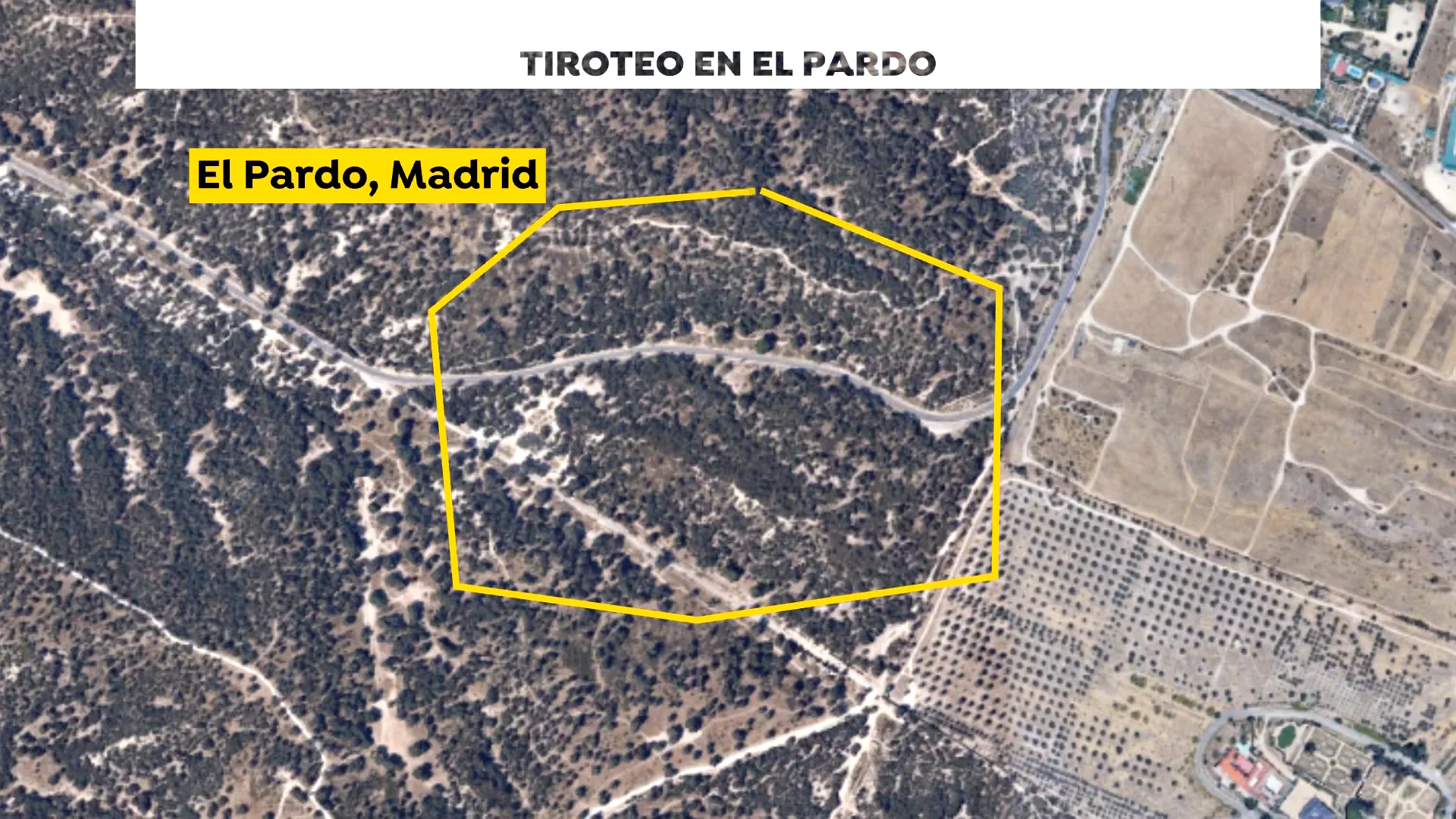 Zona del tiroteo en El Pardo