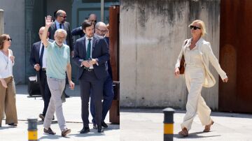 Imanol Arias y Ana Duato saliendo del juzgado