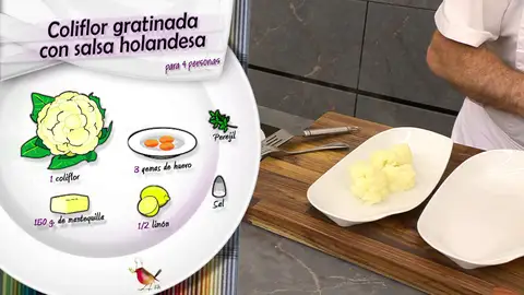 Ingredientes Coliflor gratinada Ingredientes Coliflor gratinada