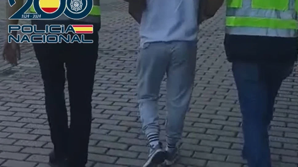 Momento de la detención del sicario en Alcorcón Momento de la detención del sicario en Alcorcón