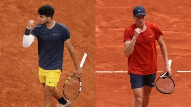 Carlos Alcaraz - Jannik Sinner: Horario y dónde ver las semifinales de Roland Garros en directo