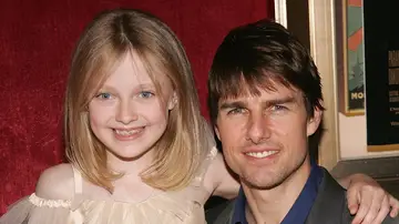 Dakota Fanning y Tom Cruise en la premiere de La guerra de los mundos en 2005
