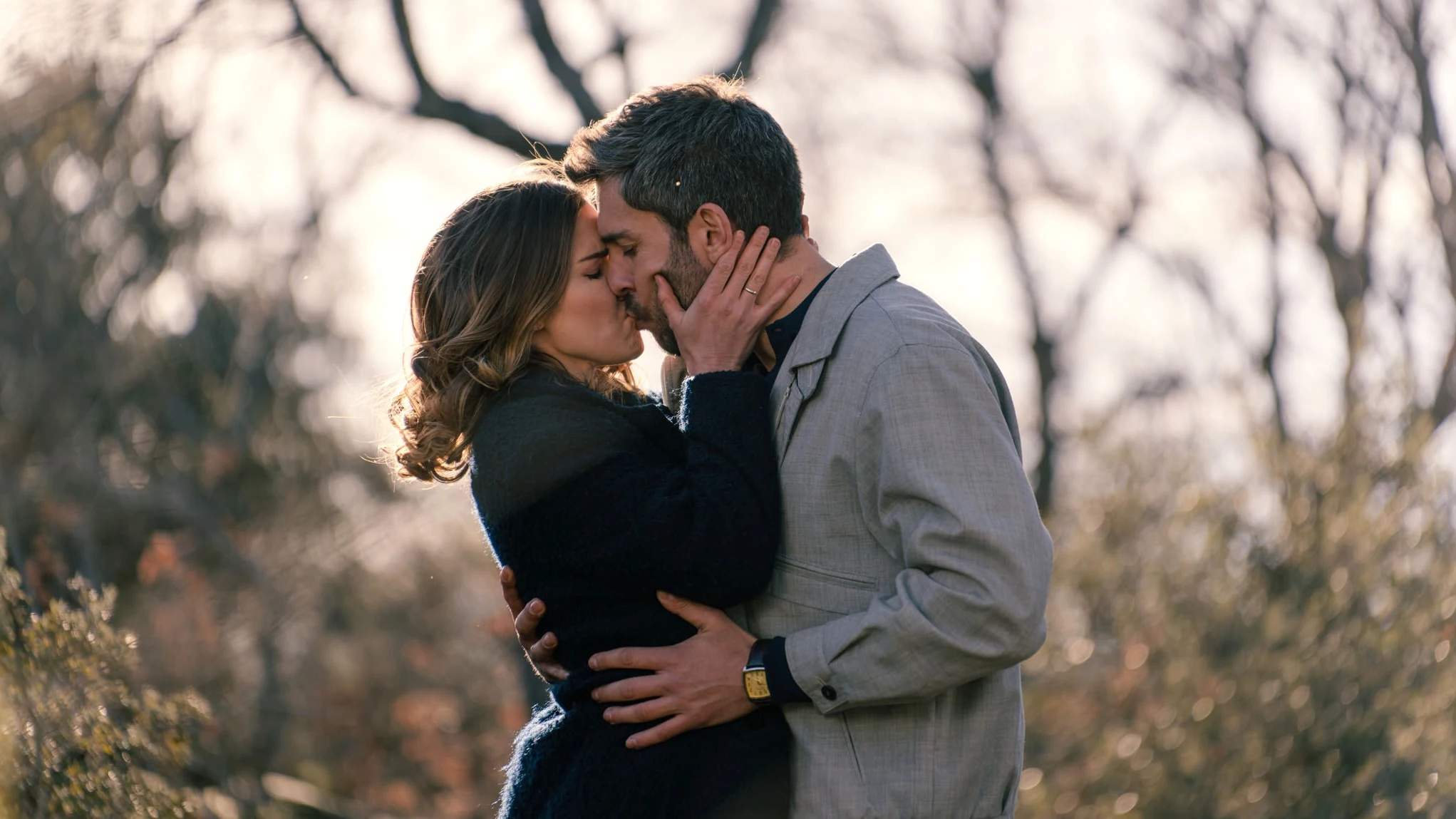 Andrés y Begoña beso Andrés y Begoña beso