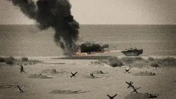 Batalla en la playa de Omaha durante el Día D