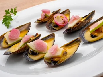 Receta de mejillones con salsa bearnesa, de Joseba Arguiñano Receta de mejillones con salsa bearnesa, de Joseba Arguiñano
