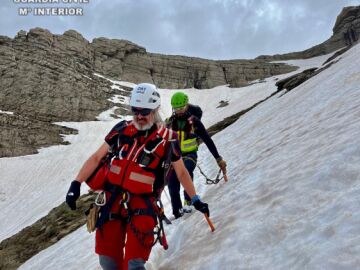 Imagen del rescate en Pineta (Huesca)