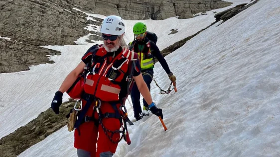 Imagen del rescate en Pineta (Huesca)