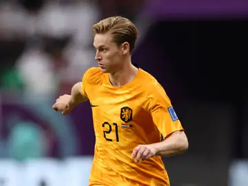 Frenkie de Jong durante un partido en el Mundial de Qatar Frenkie de Jong durante un partido en el Mundial de Qatar