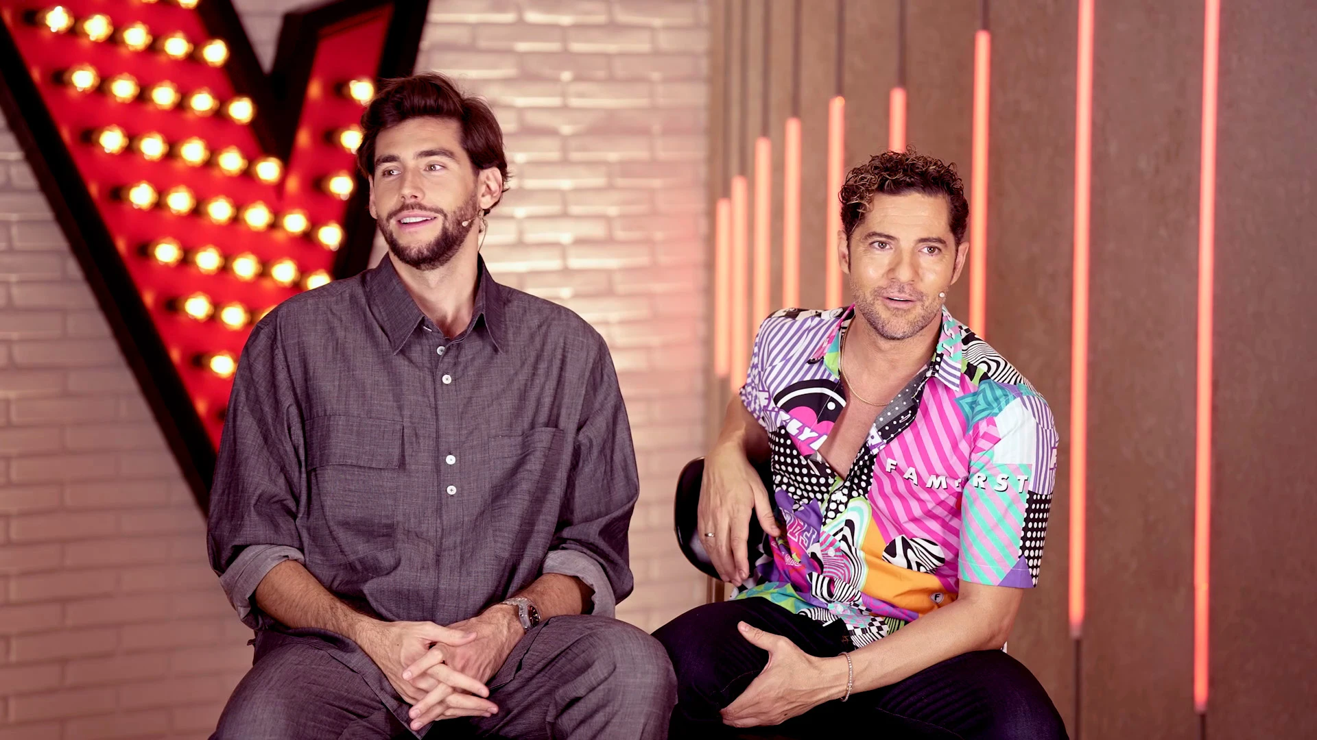&Aacute;lvaro Soler y David Bisbal antes de los Asaltos