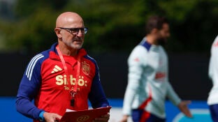 Luis de la Fuente, en un entrenamiento en Donaueschingen