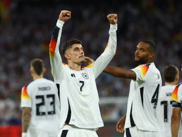  Kai Havertz celebra el tercer gol de Alemania ante Escocia