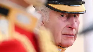 Carlos III, emocionado en el Trooping the Colour