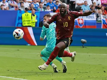 Romelu Lukaku tras fallar una clara ocasión en el Bélgica - Eslovaquia de la Eurocopa 2024 Romelu Lukaku tras fallar una clara ocasión en el Bélgica - Eslovaquia de la Eurocopa 2024