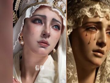 Polémico maquillaje recreando la imagen de la virgen María