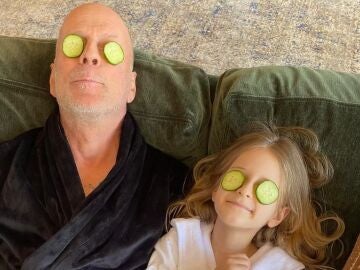 Bruce Willis con su hija pequeña, Evelyn