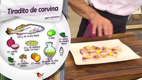 Ingredientes Tiradito de corvina Ingredientes Tiradito de corvina