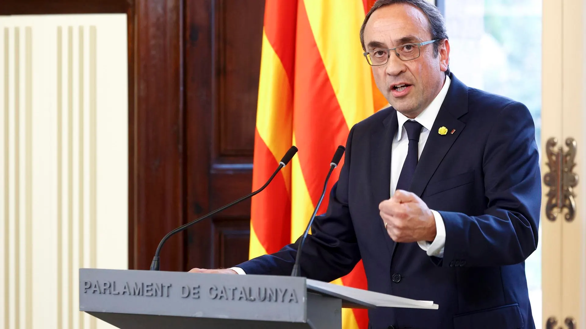 El presidente del Parlament, Josep Rull El presidente del Parlament, Josep Rull