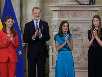 La familia real en el décimo aniversario de la coronación de Felipe VI