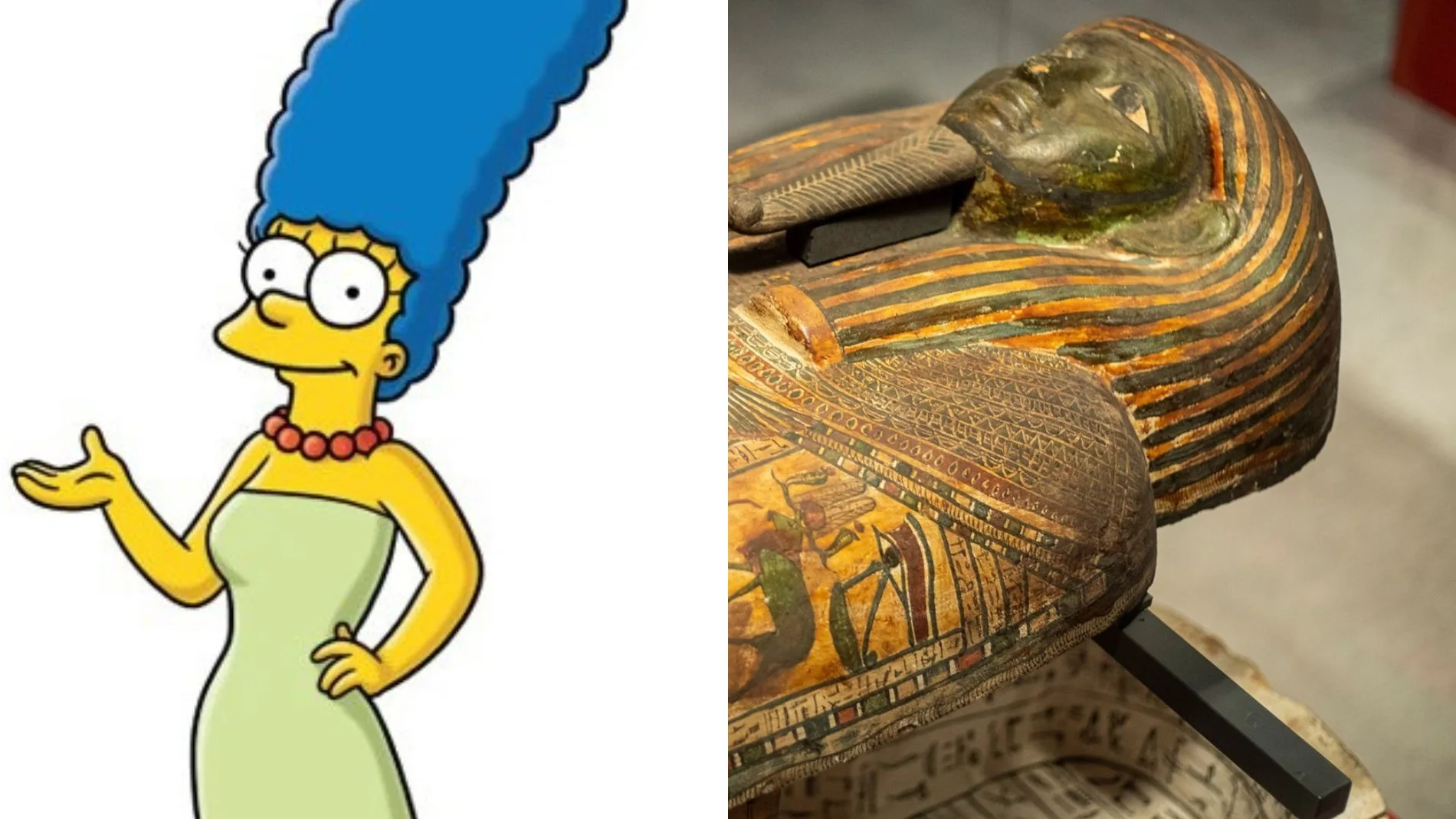 Marge Simpson &#39;aparece&#39; en un sarcófago egipcio de más de 3.000 años