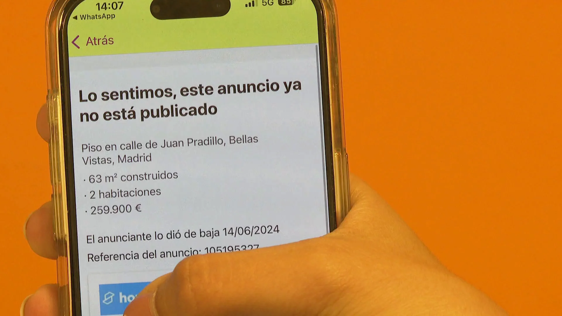 Anuncio de venta de una vivienda Anuncio de venta de una vivienda