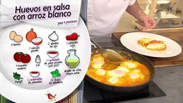 Ingredientes Huevos en salsa