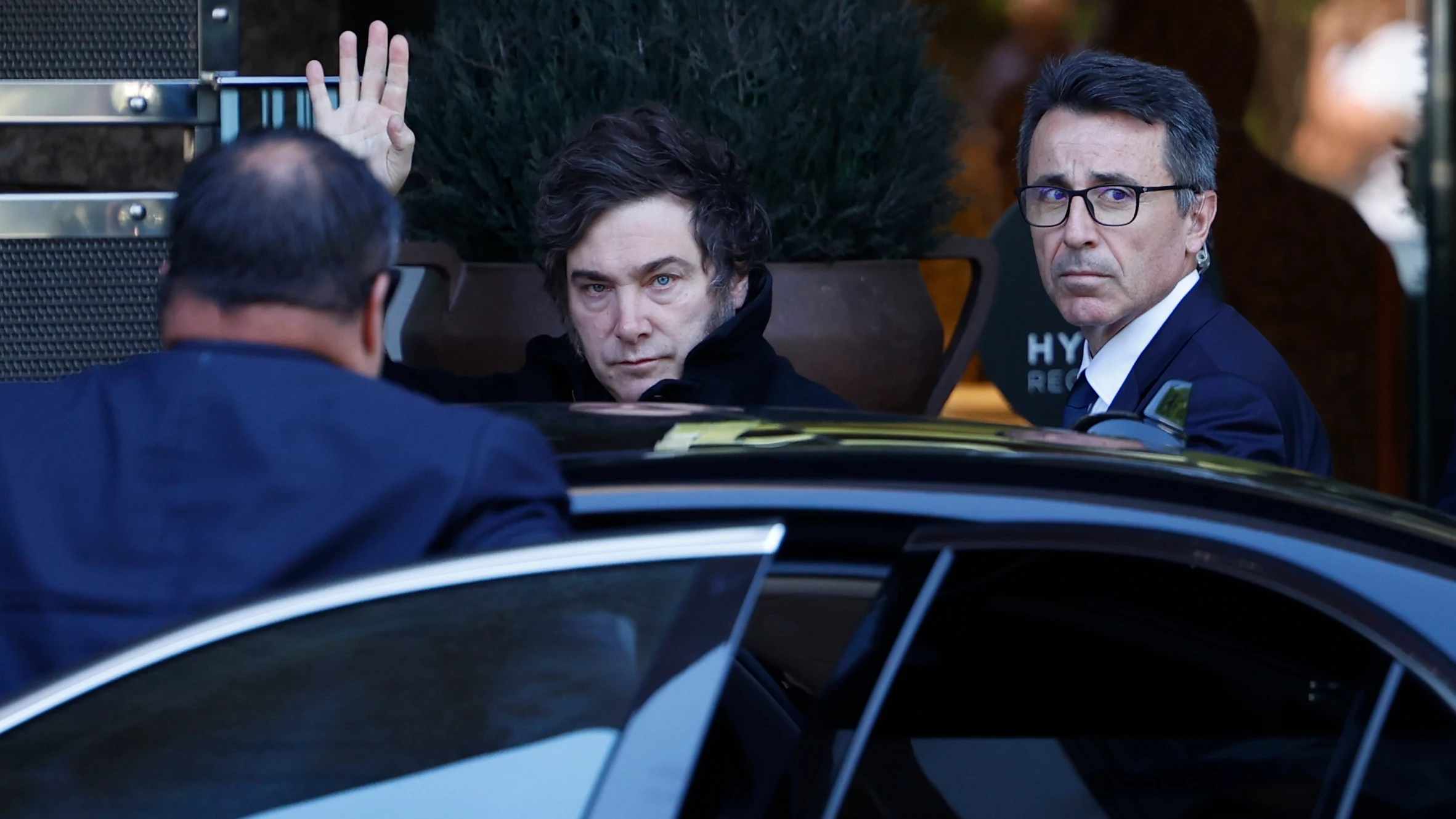 El presidente argentino, Javier Milei a su llegada este viernes a Madrid El presidente argentino, Javier Milei a su llegada este viernes a Madrid