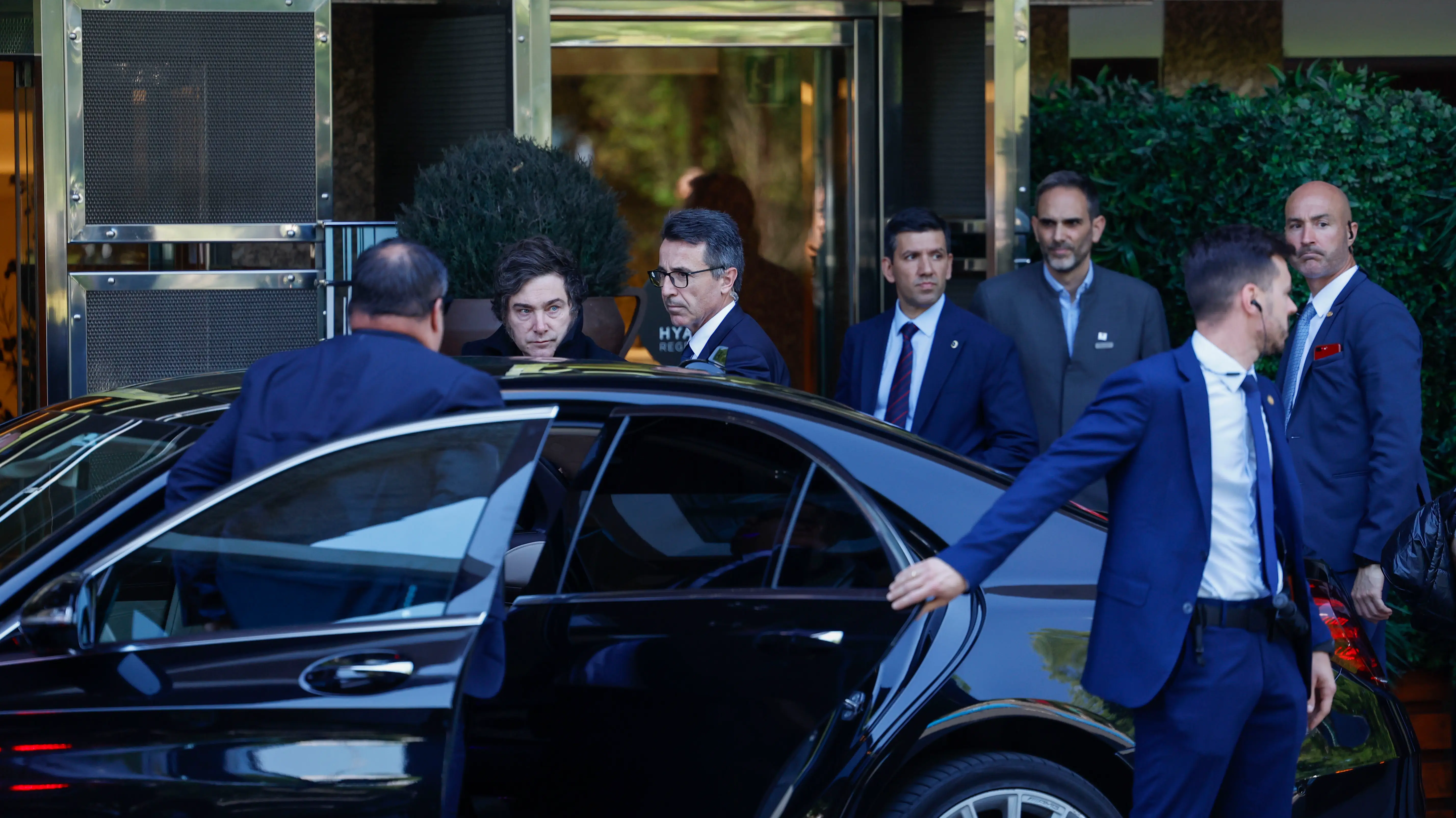 Llegada de Javier Milei a Madrid