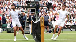 Djokovic y Alcaraz en Wimbledon Djokovic y Alcaraz en Wimbledon